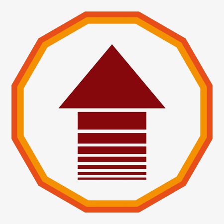 Arrow indicates the direction  icon, vector illustrationのイラスト素材