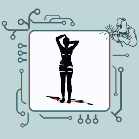 Beautiful woman. Female silhouette. Fashionable. Glamour. Vector illustrationのイラスト素材