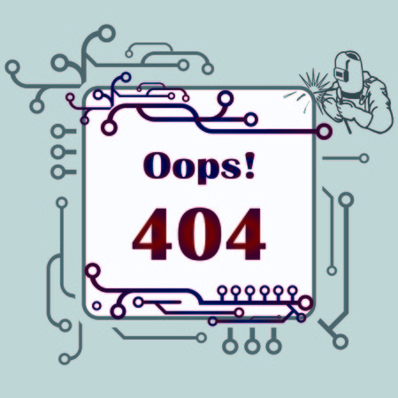 Page with a 404 error. Template reports that the page is not found, vector illustration.