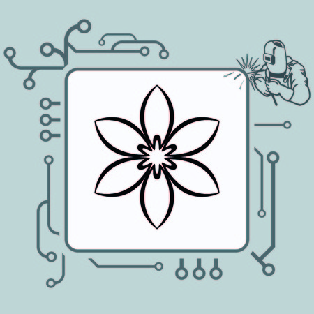 Vector flower Iconのイラスト素材