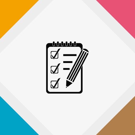 Notebook icon, vector illustration.のイラスト素材