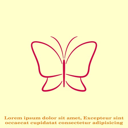 Butterfly icon, vector illustration.のイラスト素材