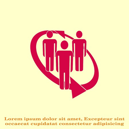 Group of people icon, Friends icon,  vector illustrationのイラスト素材