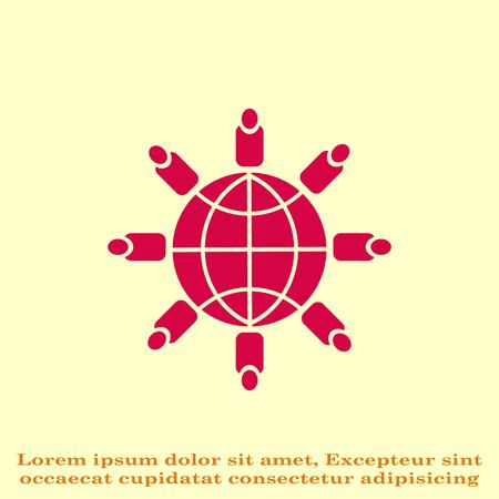 Group of people icon, Friends icon,  vector illustrationのイラスト素材