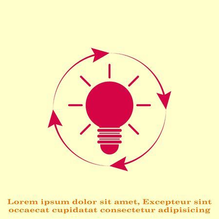 idea generation Icon, vector illustration. Flat design style.のイラスト素材