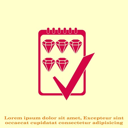 Diamond icon. Finance Icon, vector illustration. Flat design style.のイラスト素材
