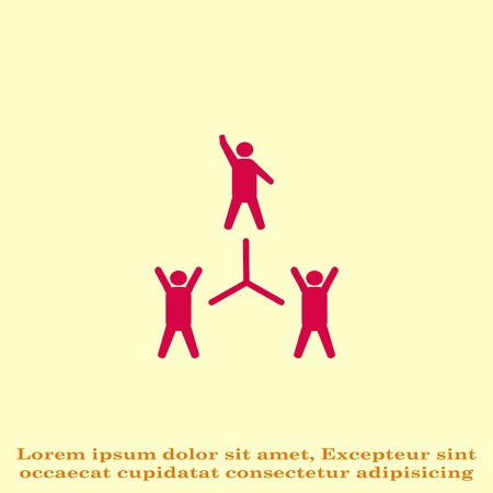 Group of people icon, Friends icon,  vector illustrationのイラスト素材