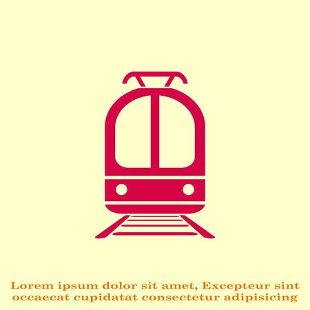Passenger train, subway, Metro, public transport  icon, vector illustration. Flat design styleのイラスト素材