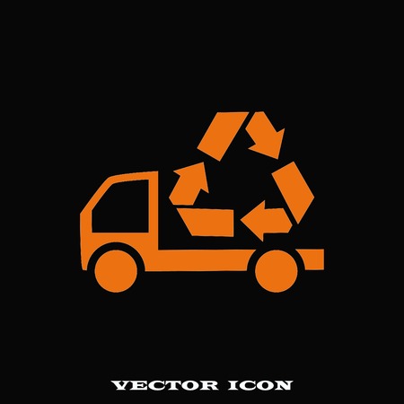 Place trash icon, recycle icon. Flat Vector illustrationのイラスト素材