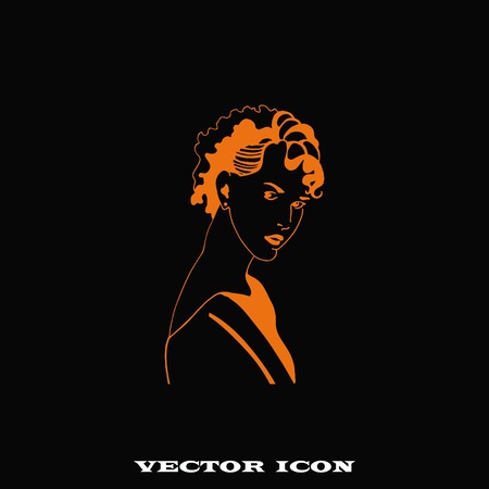 Beautiful woman. Female silhouette. Fashionable. Glamour. Vector illustrationのイラスト素材