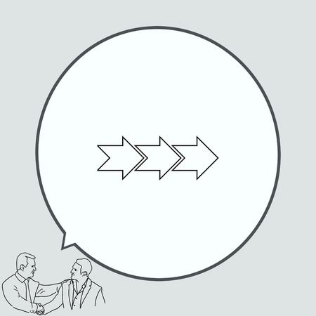 Arrow indicates the direction  icon, vector illustrationのイラスト素材