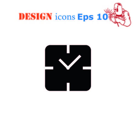 timing icon, vector illustration. Flat design style.のイラスト素材