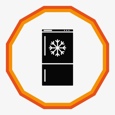 Home appliances icon. Refrigerator icon. Vector illustration. Kitchenware.のイラスト素材