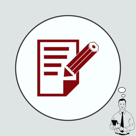 Pencil icon, vector illustrationのイラスト素材