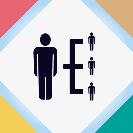 Group of people icon, Friends icon,  vector illustrationのイラスト素材