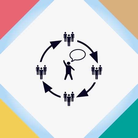 Group of people icon, Friends icon,  vector illustrationのイラスト素材