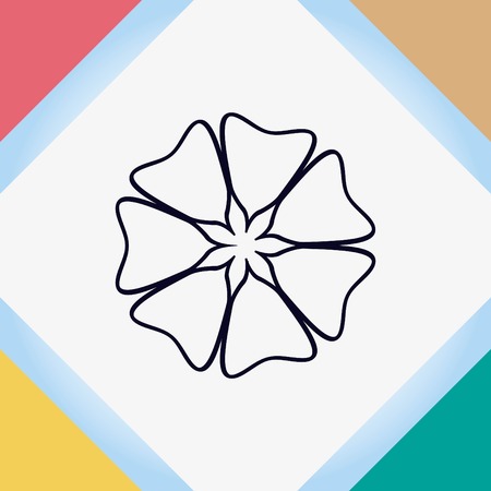 Vector flower Iconのイラスト素材