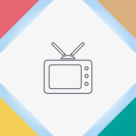 Home appliances icon. TV icon. Vector illustration.のイラスト素材