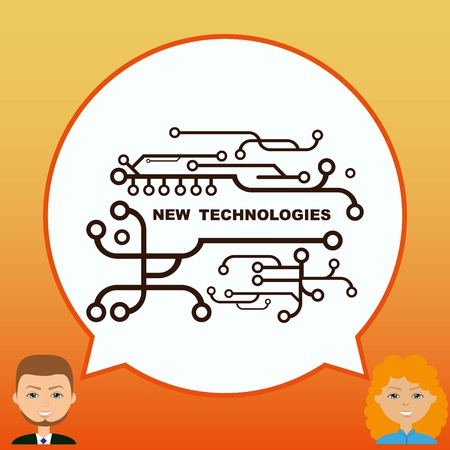 Technology innovation icon. Circuit board, microchip icon. Vector illustration.のイラスト素材