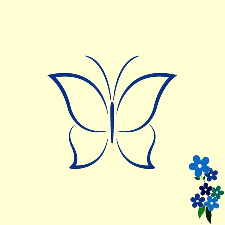 Butterfly icon, vector illustration.のイラスト素材