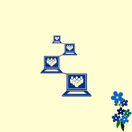 Holding globe, social network icon, vector illustrationのイラスト素材