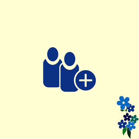 Group of people icon, Friends icon,  vector illustrationのイラスト素材