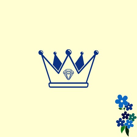Crown icon. Finance Icon, vector illustration. Flat design style.のイラスト素材