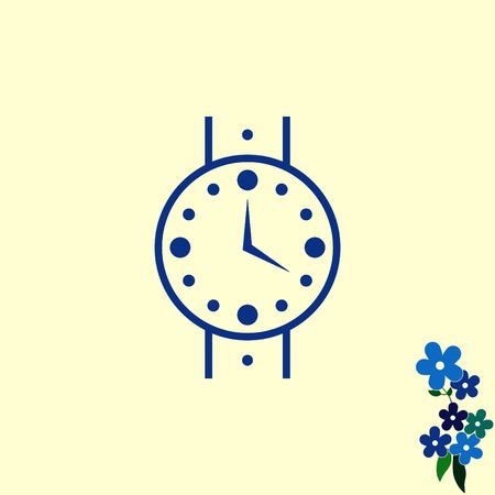 timing icon, vector illustration. Flat design style.のイラスト素材