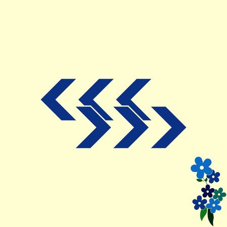 Arrow indicates the direction  icon, vector illustrationのイラスト素材