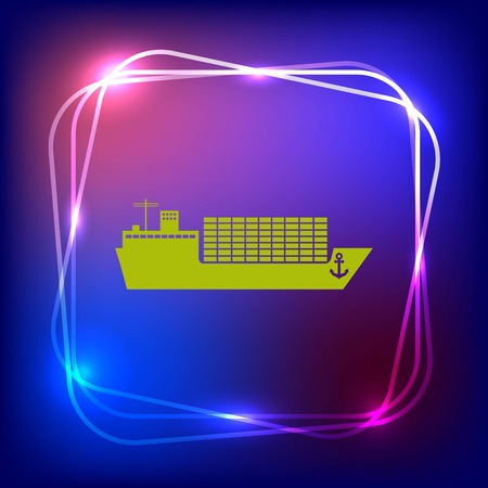 Ship icon, vector illustration. Flat design style.のイラスト素材