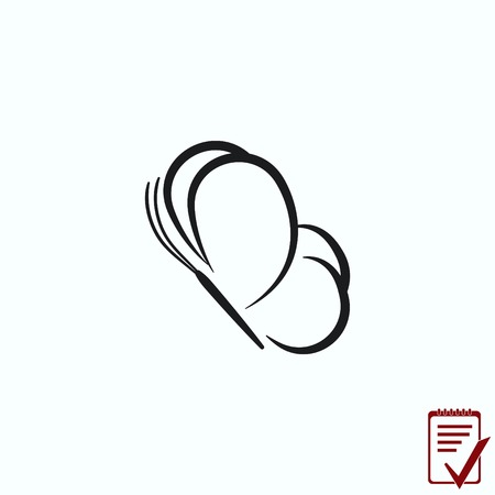 Butterfly icon, vector illustration.のイラスト素材