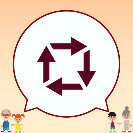 Arrow indicates the direction  icon, vector illustration. Flat design styleのイラスト素材
