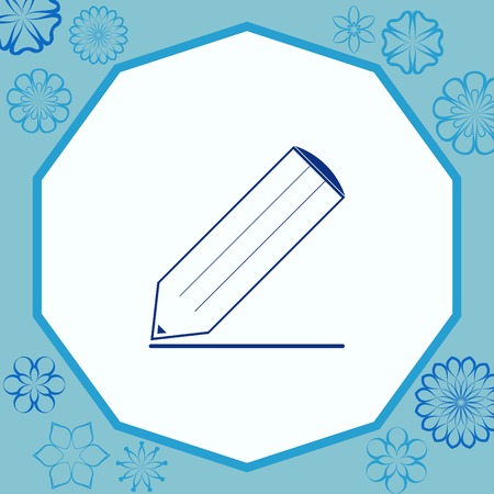 Pencil icon, vector illustrationのイラスト素材
