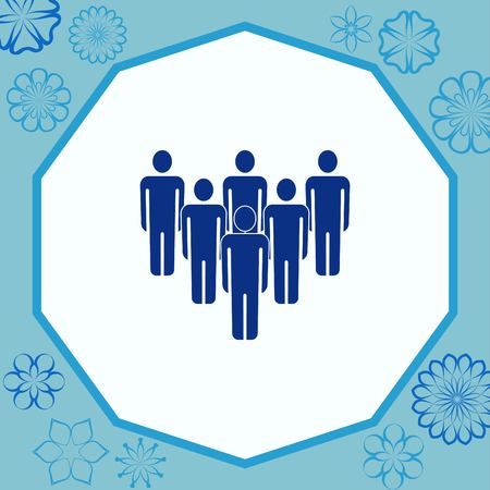 Group of people icon, Friends icon,  vector illustrationのイラスト素材