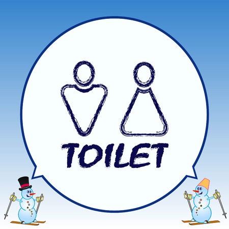 Restroom icon, vector illustrationのイラスト素材