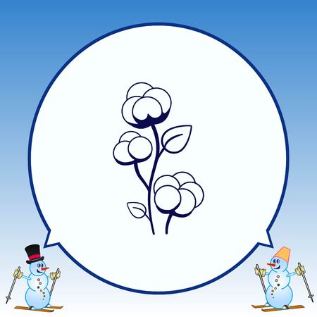 Cotton icon, vector illustration.のイラスト素材