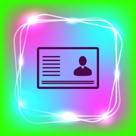 Document determining identity icon. Flat Vector illustrationのイラスト素材