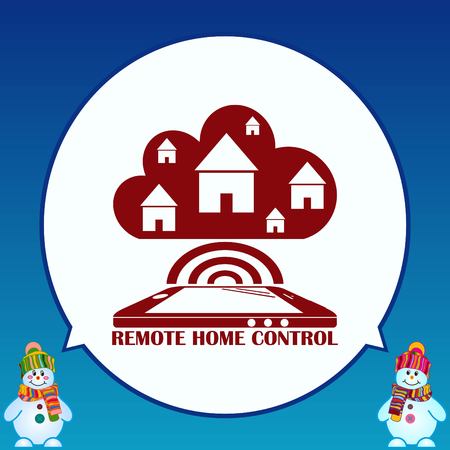 Smart home in the cloud concept symbol vector illustrationのイラスト素材
