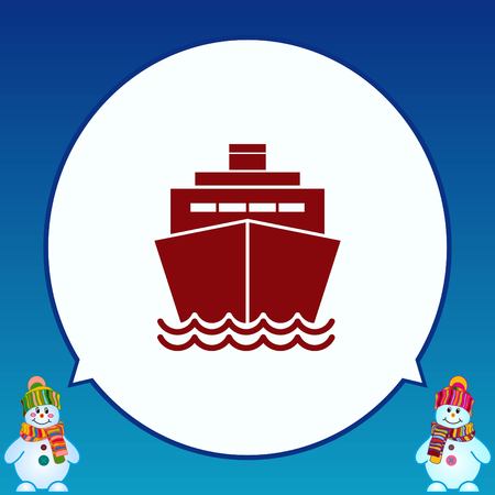 Ship icon, vector illustration. Flat design style.のイラスト素材