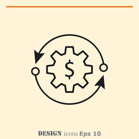 Money icon, Finance Icon, vector illustration. Flat design style.のイラスト素材