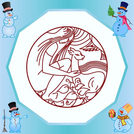 Family icon, vector illustration. Flat design styleのイラスト素材