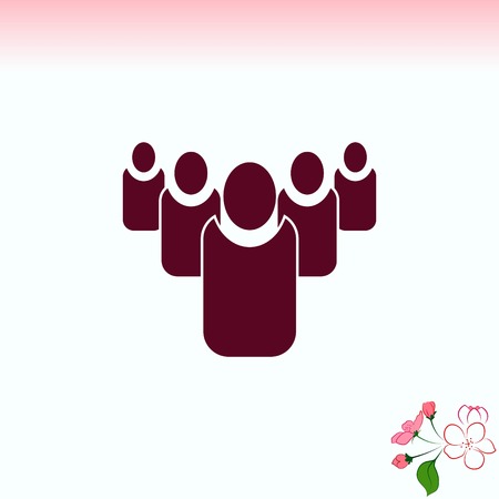 Group of people icon, Friends icon,  vector illustrationのイラスト素材