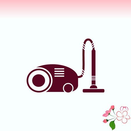 Home interior design , Vacuums icon, living room, vector illustration. Flat design style.のイラスト素材