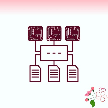 program algorithm Icon, vector illustration. Flat design style.のイラスト素材