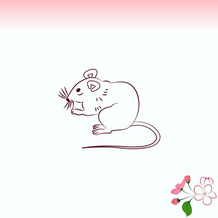 Mouse, rat, rodent pest icon.のイラスト素材