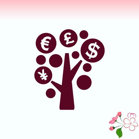 Money icon, Finance Icon, vector illustration. Flat design style.のイラスト素材