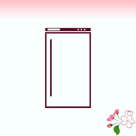 Home appliances icon. Refrigerator icon. Vector illustration. Kitchenware.のイラスト素材