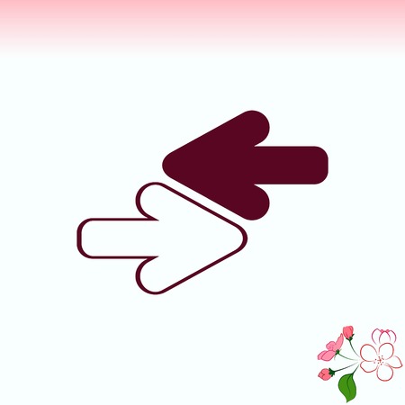 Arrow indicates the direction  icon, vector illustrationのイラスト素材