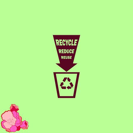 Throw away the trash icon, recycle iconのイラスト素材