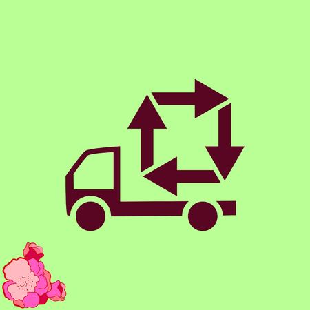 Throw away the trash icon, recycle iconのイラスト素材